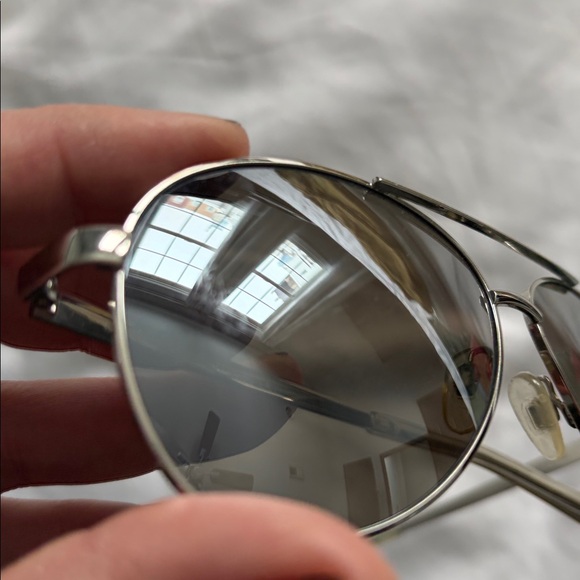 Diane Von Furstenberg DVF Silver Aviator Sunglasses - Picture 6 of 6